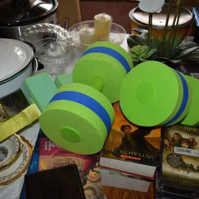 Kitchen Items, Books, VHS Videos, & Exercise Items