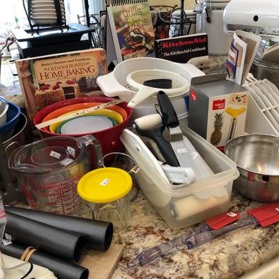 Cookware, bakeware, utensils, and more. This kitchen is packed!