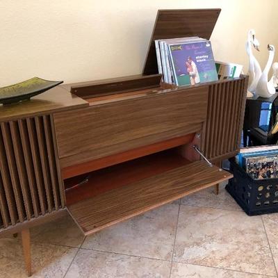  Mid-Century Grundig working console stereo with turntable- $750
