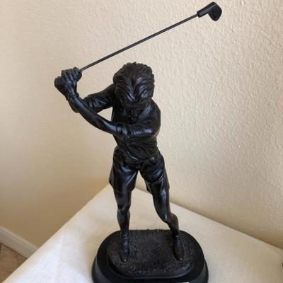 Large golfer figure