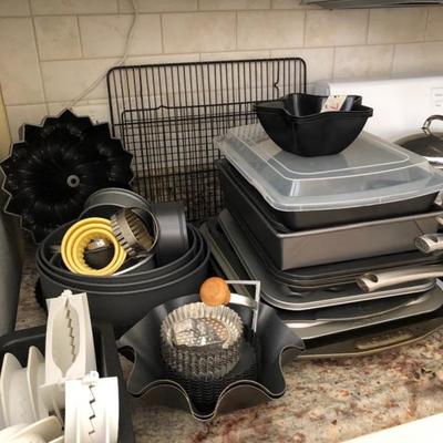 Cookware, bakeware, utensils, and more. This kitchen is packed!