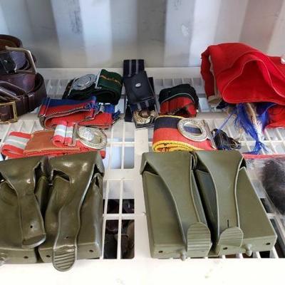 
#1064: Military Belts, Flags, Magazine Pouches and More
Military Belts, Flags, Magazine Pouches and More
