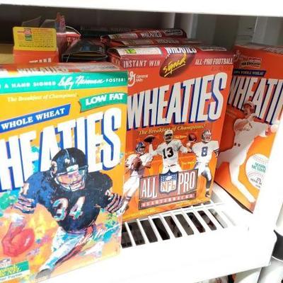 
#1005: 10 Vintage Wheaties Boxes, Mark McGwire 1998, Walter Payton 1997, All Pro Quarterbacks 1996 and More
10 Vintage Wheaties Boxes,...