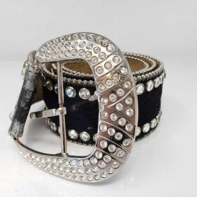 
#585: B.B. Simon Genuine Leather Belt with Crystals XL
35