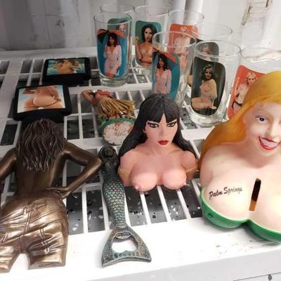 
#12774: Hawaiian Bobble Girl, Erotic Drinking Glasses, Piggy Bank, Coasters and Decor
Hawaiian Bobble Girl, Erotic Drinking Glasses,...