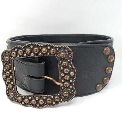 #586: Double D Ranch Belt with Turquoise
Size 36