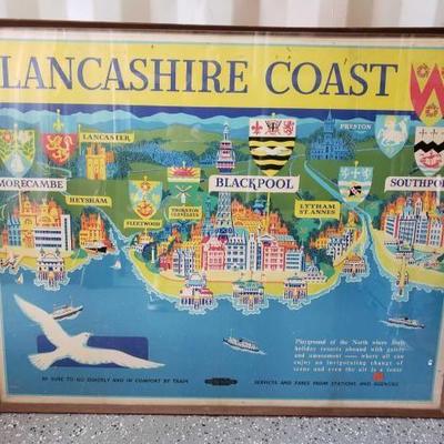 
#1075: Lancashire Coast British Railways Poster
Measures approx 40