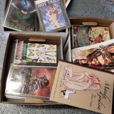 
#12757: 3 Boxes of Erotic Comic Books, Including Poizon, Dirty Pair, Hot Tails, Bondage Fairies and More...
3 Boxes of Erotic Comic...