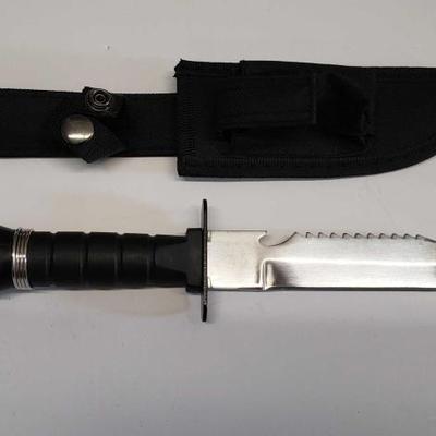 
#382: Hunting Knife with Attached Compass with Sheath
Hunting Knife with Attached Compass with Sheath, OS15-05937.3