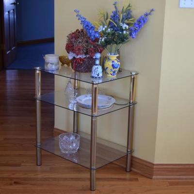 Glass Side Table, Home Decor