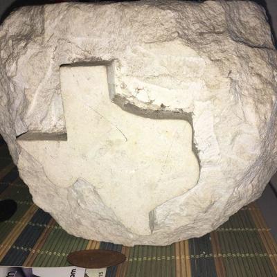Texas carved stone holder 