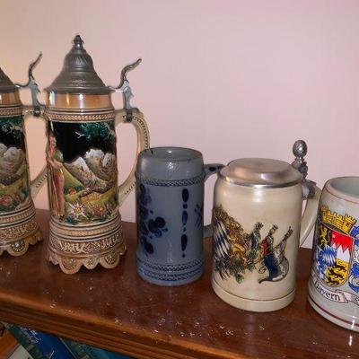 Lot of 7 steins  