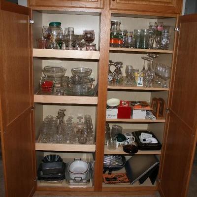 Cabinets of Glassware 