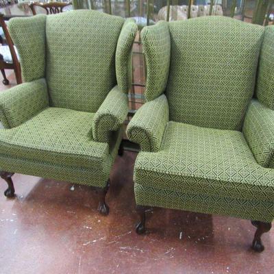 Ball & Claw Wingback Chairs