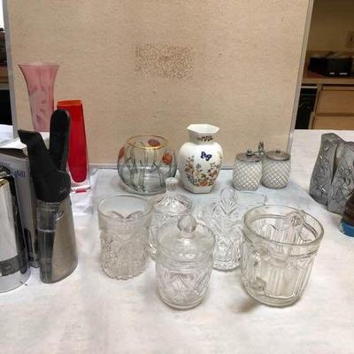 Salt and Pepper and Flower Vases