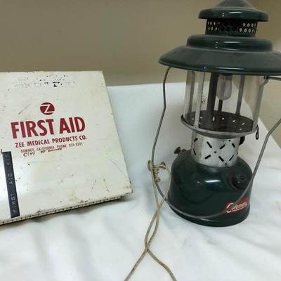 A First Aid Kit and Coleman Lantern