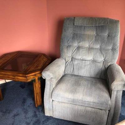 Recliner and Side Table