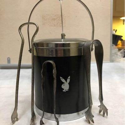 Vintage Playboy Ice Bucket and Tongs