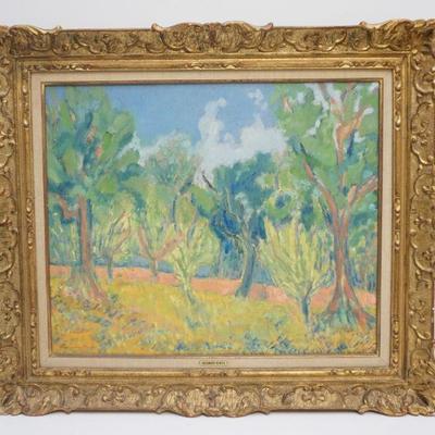 Alexander Beattie, listed British Artist, Mid Century 1940-50s Post Impressionist Style Oil on Canvas, 