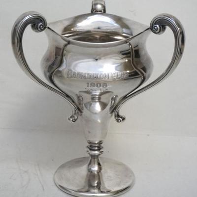 American Art Nouveau Sterling Silver Loving Cup Trophy, first quarter 20th century, by Black, Starr and Frost, New York City, New York,...