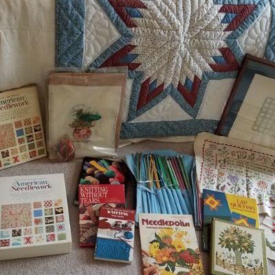 Needlepoint, Knitting, Quilting