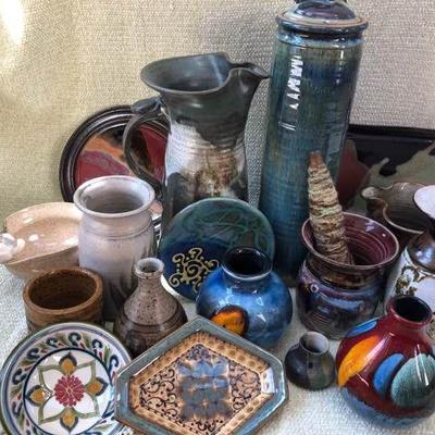 Eclectic Assortment of Decorative Pottery