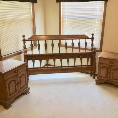Ethan Allen Bed Frame and Nightstands