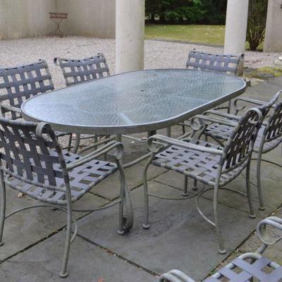 Patio table and 7 chairs