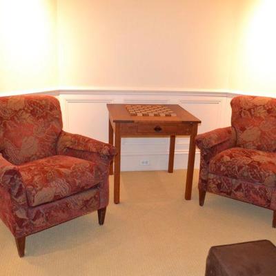 Pair of Rowe Furniture club chairs