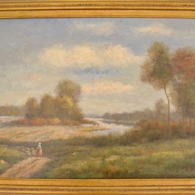Landscape oil painting signed "L. Stephano"