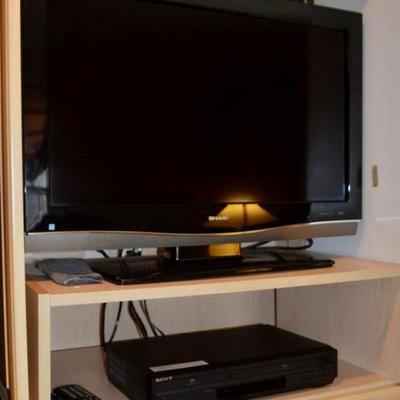 Sharp TV and Sony DVD player