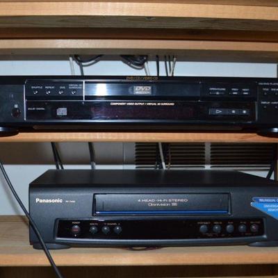 Sony DVD player and Panasonic VHS