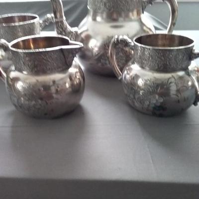 Vintage Homan Silver Plated Four Piece Tea and Coffee Service