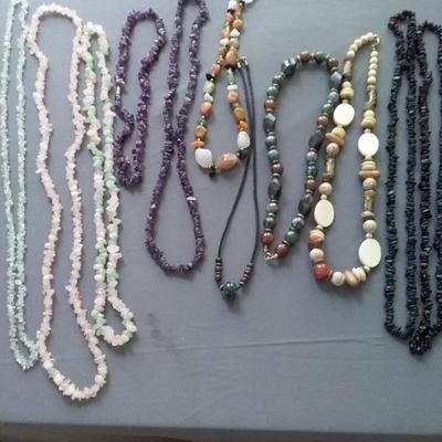 Assortment of Necklaces of Various Stones