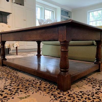 Two Drawer Solid Wood Coffee Table