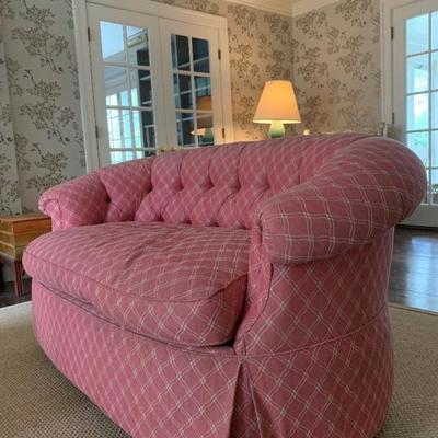 Curved Tufted Back Sofa