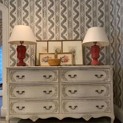 French Country Style Six Drawer Dresser from Mario & Genovese 