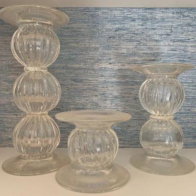 Recycled Glass Candle Holders