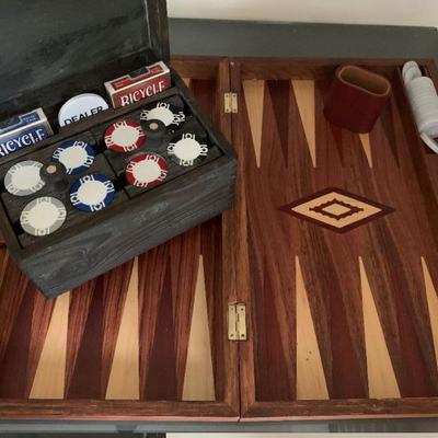Backgammon Set, Poker Chip Set
