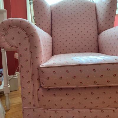 Wingback Armchair in Custon Cowtan and Tout Upholstery 