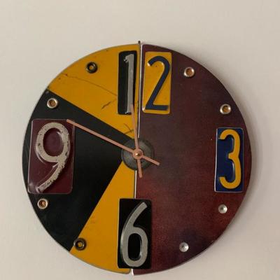 Licence Plate Wall Clock
