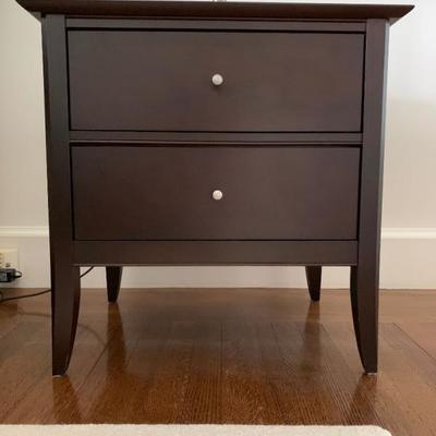 Baronet Two Drawer Bed Side Tables, PAIR