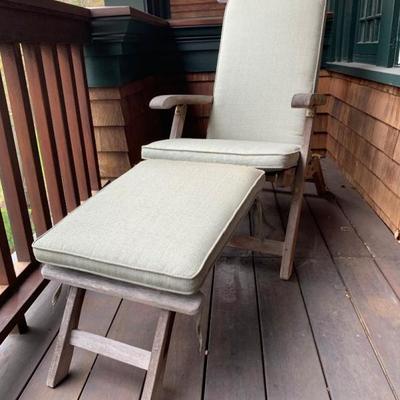 Rockwood Teak Chaise, PAIR