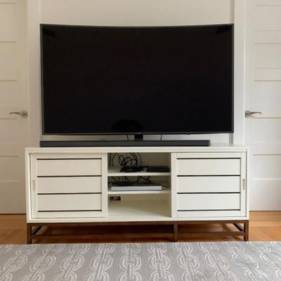 Crate and Barrel Media Console with Sliding Doors