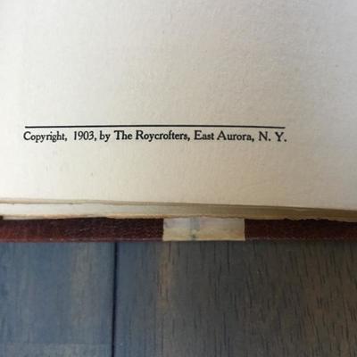 1903 A Lodging for the Night - signed and numbered by Elbert Hubbard 
42/100 copies 