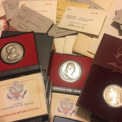 US coins, medals, foreign coins, etc. 