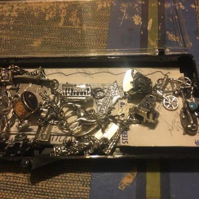 Sterling charms and charm bracelets 