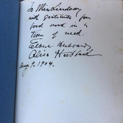 Consecrated Lives - Antique Elbert Hubbard book - signed by Elbert and Alice Hubbard  - RARE!