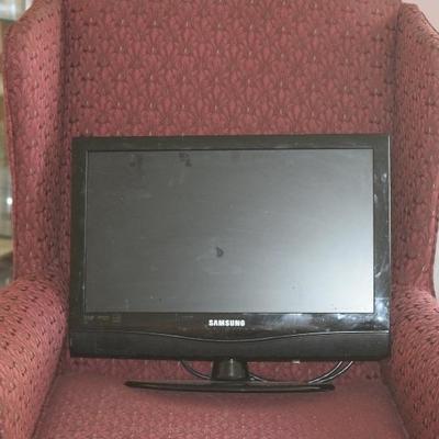 Wing Back Chair and T.V.