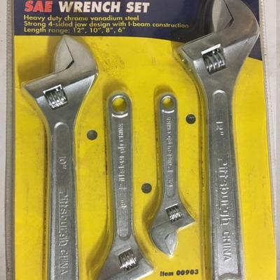 4 pcs adjustable wrench set 